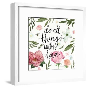 Do All things with Love-Sara Zieve Miller-Framed Art Print