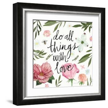 Do All things with Love-Sara Zieve Miller-Framed Art Print