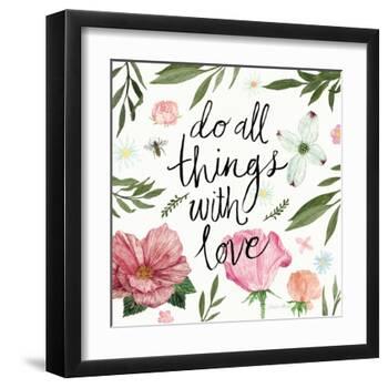 Do All things with Love-Sara Zieve Miller-Framed Art Print