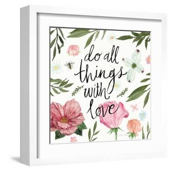 Do All things with Love-Sara Zieve Miller-Framed Art Print