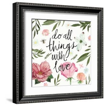 Do All things with Love-Sara Zieve Miller-Framed Art Print