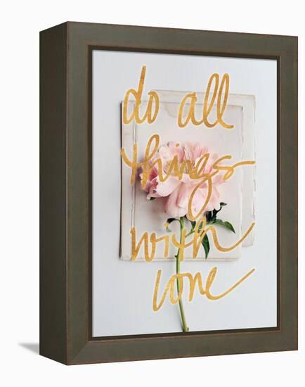 Do All Things with Love-Sarah Gardner-Framed Stretched Canvas