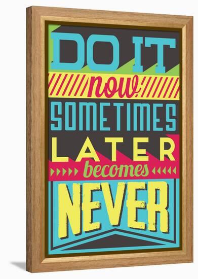 Do it Now-Vintage Vector Studio-Framed Stretched Canvas