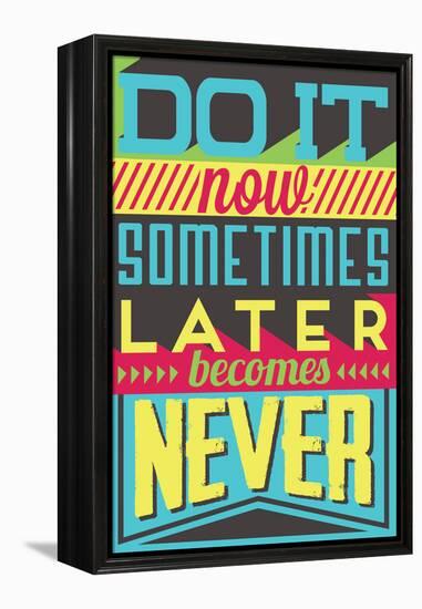 Do it Now-Vintage Vector Studio-Framed Stretched Canvas