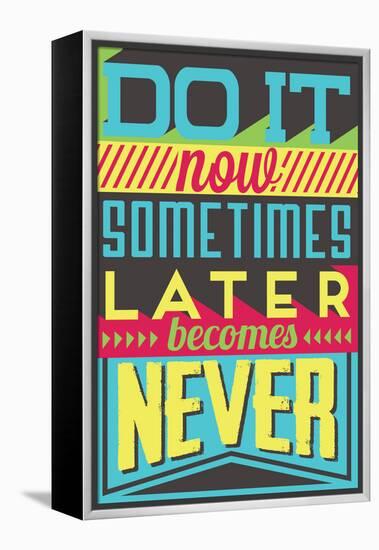 Do it Now-Vintage Vector Studio-Framed Stretched Canvas