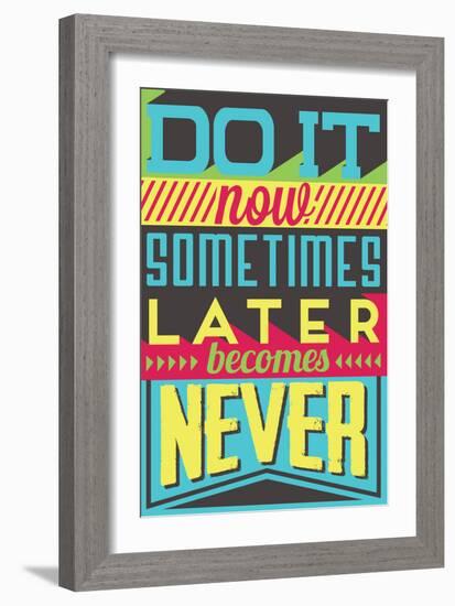 Do it Now-Vintage Vector Studio-Framed Art Print