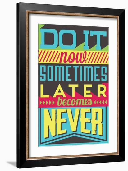Do it Now-Vintage Vector Studio-Framed Art Print