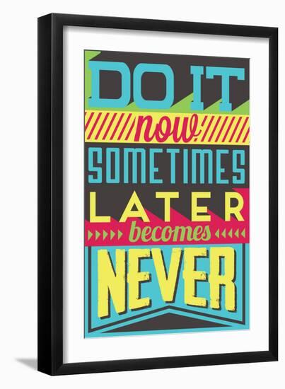 Do it Now-Vintage Vector Studio-Framed Art Print