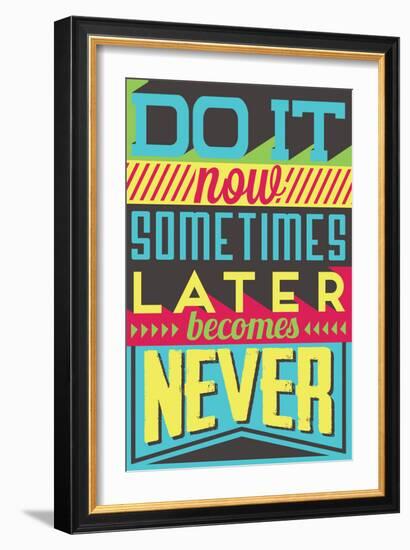Do it Now-Vintage Vector Studio-Framed Art Print