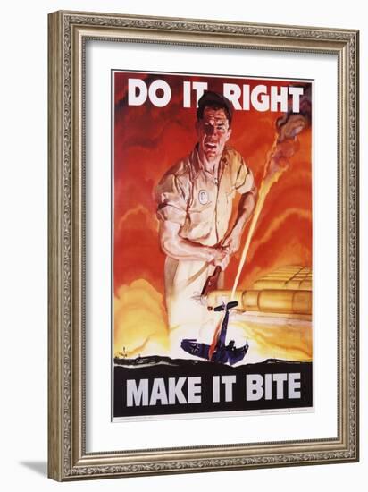 Do it Right, Make it Bite Poster-Cecil Calvert Beall-Framed Giclee Print