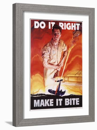 Do it Right, Make it Bite Poster-Cecil Calvert Beall-Framed Giclee Print