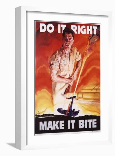 Do it Right, Make it Bite Poster-Cecil Calvert Beall-Framed Giclee Print