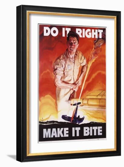 Do it Right, Make it Bite Poster-Cecil Calvert Beall-Framed Giclee Print