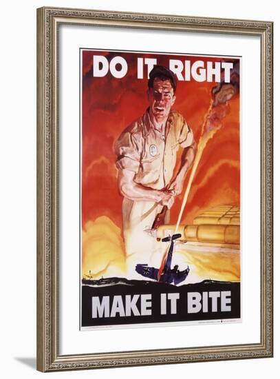 Do it Right, Make it Bite Poster-Cecil Calvert Beall-Framed Giclee Print