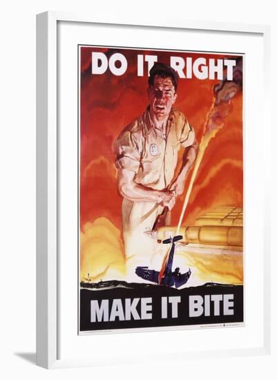 Do it Right, Make it Bite Poster-Cecil Calvert Beall-Framed Giclee Print