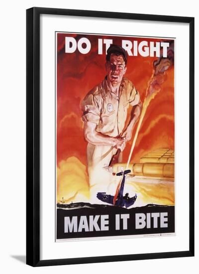 Do it Right, Make it Bite Poster-Cecil Calvert Beall-Framed Giclee Print