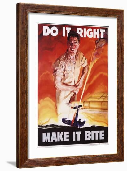 Do it Right, Make it Bite Poster-Cecil Calvert Beall-Framed Giclee Print