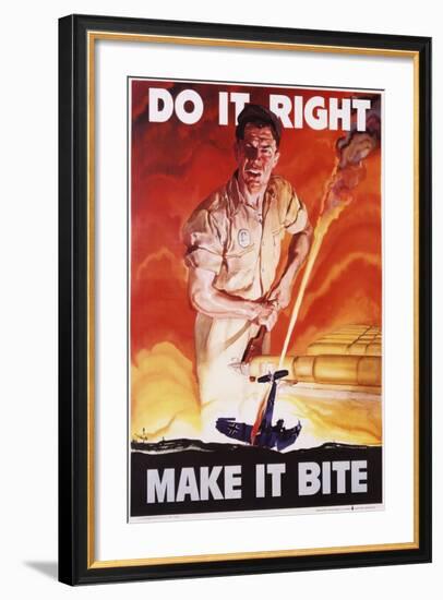 Do it Right, Make it Bite Poster-Cecil Calvert Beall-Framed Giclee Print