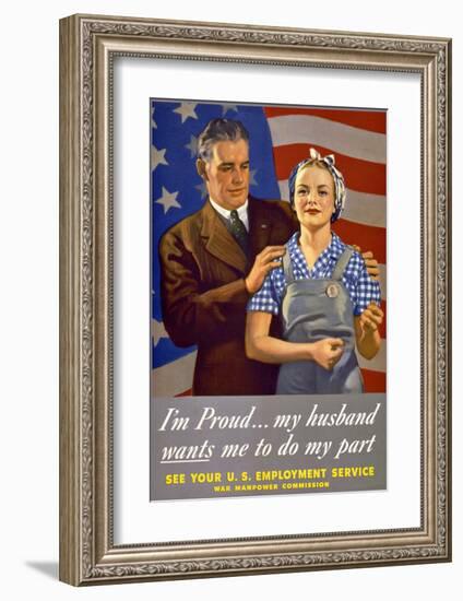 Do My Part, U.S. Labor Poster-null-Framed Giclee Print