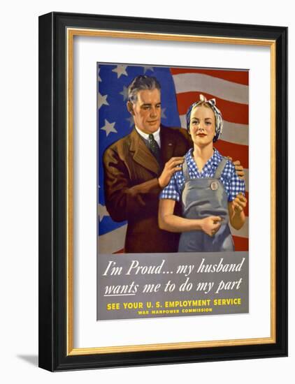 Do My Part, U.S. Labor Poster-null-Framed Giclee Print