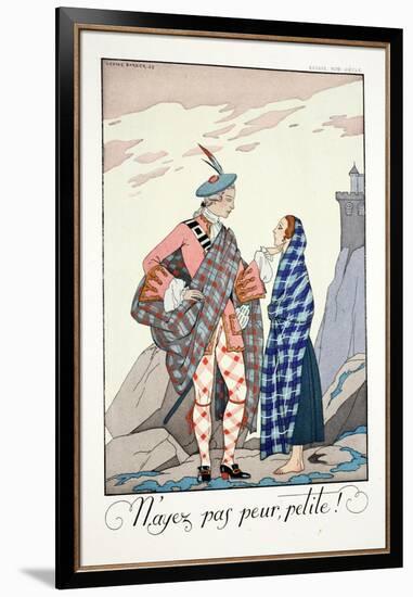 Do Not Be Afraid, Little One!, from 'Falbalas and Fanfreluches, Almanach des Modes Présentes,…-Georges Barbier-Framed Giclee Print