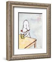 Do Not Disturb!, c.1996-Yoshitomo Nara-Framed Art Print