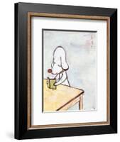 Do Not Disturb!, c.1996-Yoshitomo Nara-Framed Art Print