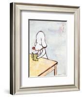 Do Not Disturb!, c.1996-Yoshitomo Nara-Framed Art Print