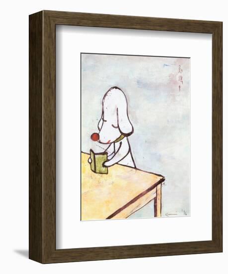 Do Not Disturb!, c.1996-Yoshitomo Nara-Framed Art Print