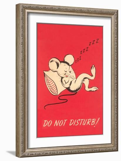 Do Not Disturb, Sleeping Mouse-null-Framed Giclee Print