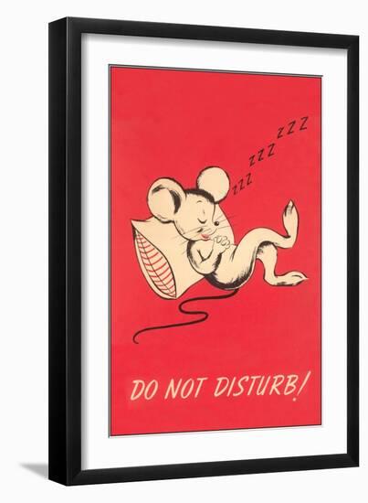 Do Not Disturb, Sleeping Mouse-null-Framed Giclee Print