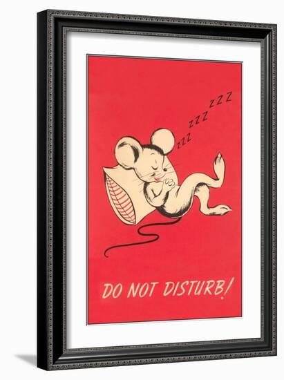 Do Not Disturb, Sleeping Mouse-null-Framed Giclee Print