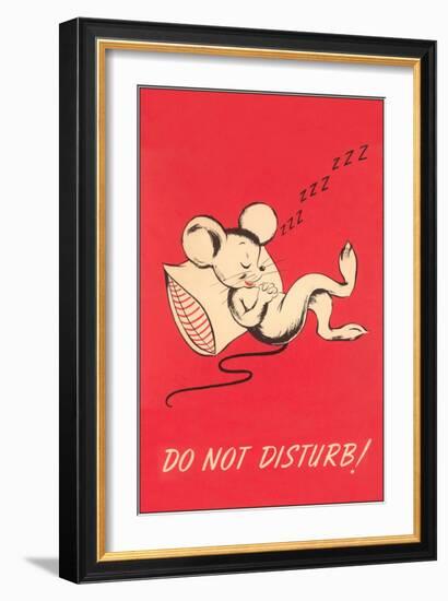 Do Not Disturb, Sleeping Mouse-null-Framed Giclee Print