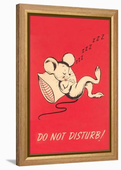 Do Not Disturb, Sleeping Mouse-null-Framed Premier Image Canvas