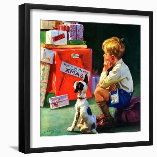 "Do Not Open Until Christmas,"December 1, 1934-Henry Hintermeister-Framed Giclee Print