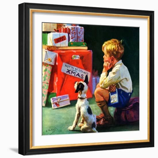 "Do Not Open Until Christmas,"December 1, 1934-Henry Hintermeister-Framed Giclee Print