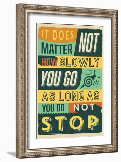 Do Not Stop-Vintage Vector Studio-Framed Art Print