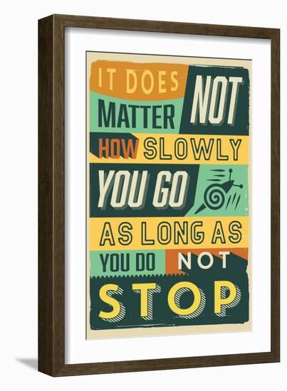 Do Not Stop-Vintage Vector Studio-Framed Art Print