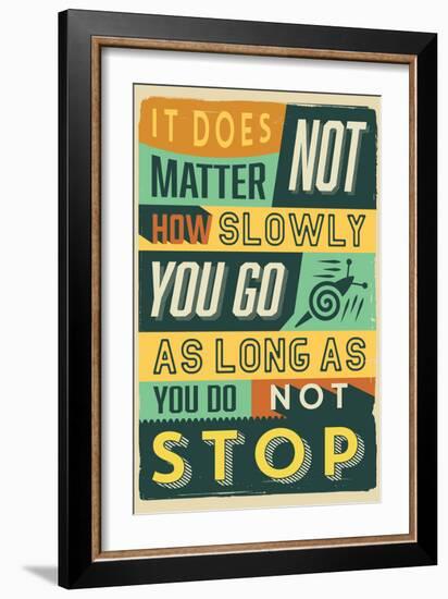 Do Not Stop-Vintage Vector Studio-Framed Art Print