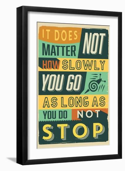 Do Not Stop-Vintage Vector Studio-Framed Art Print