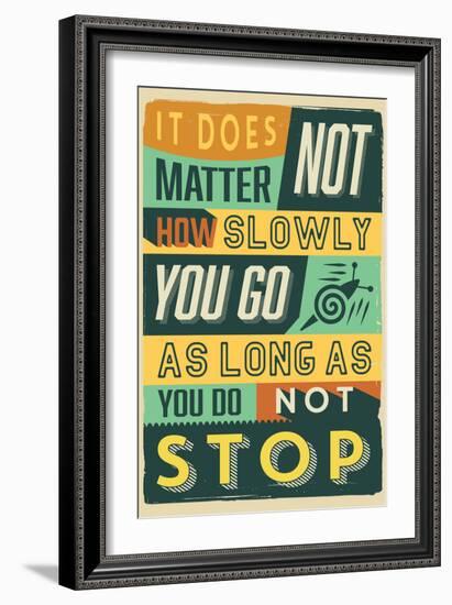 Do Not Stop-Vintage Vector Studio-Framed Art Print