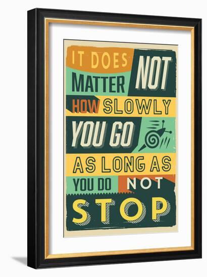 Do Not Stop-Vintage Vector Studio-Framed Art Print