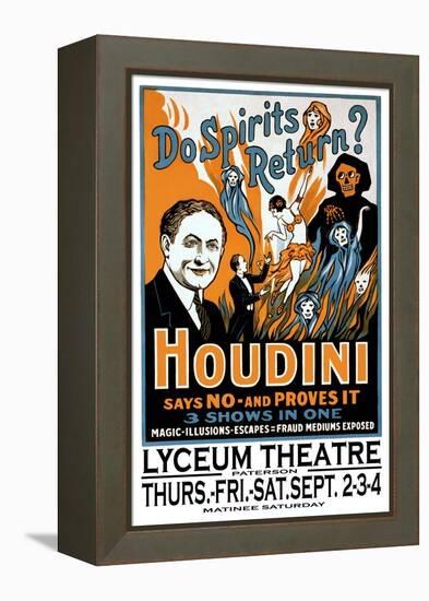 Do Spirits Return? Houdini Says No-null-Framed Stretched Canvas