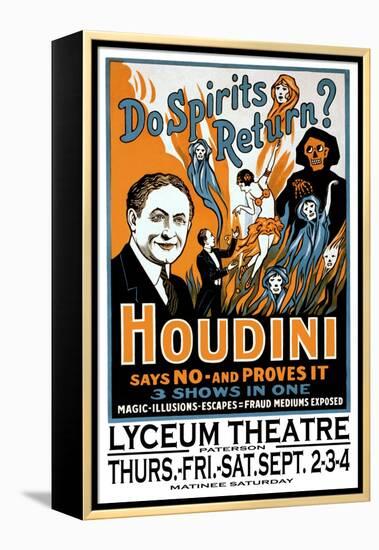 Do Spirits Return? Houdini Says No-null-Framed Stretched Canvas