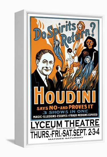 Do Spirits Return? Houdini Says No-null-Framed Stretched Canvas