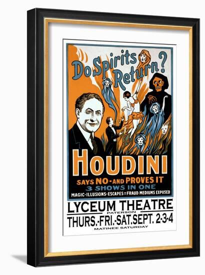 Do Spirits Return? Houdini Says No-null-Framed Art Print