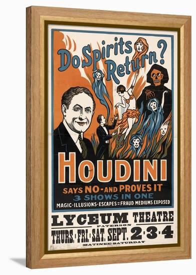 Do Spirits Return?, Houdini-null-Framed Premier Image Canvas