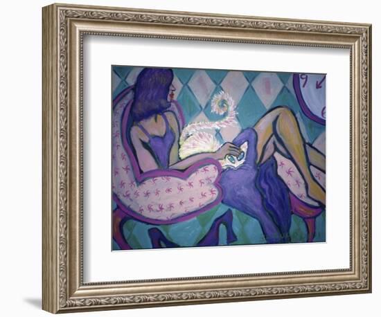 Do You Like My Cat?-Gina Bernardini-Framed Giclee Print