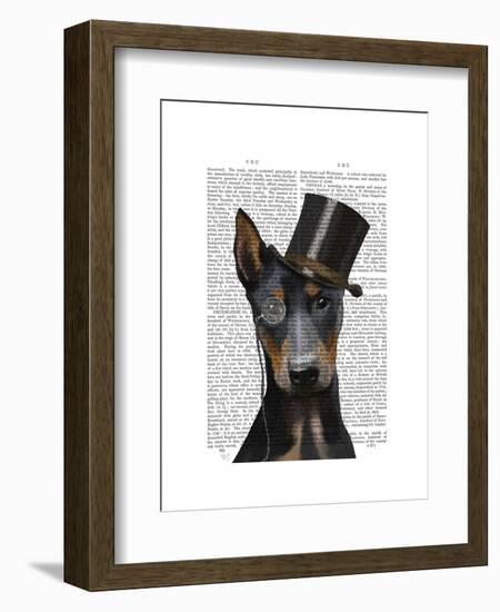 Doberman, Formal Hound and Hat-Fab Funky-Framed Art Print