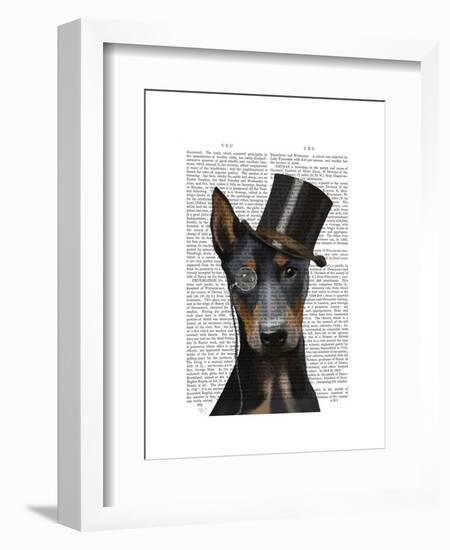 Doberman, Formal Hound and Hat-Fab Funky-Framed Art Print